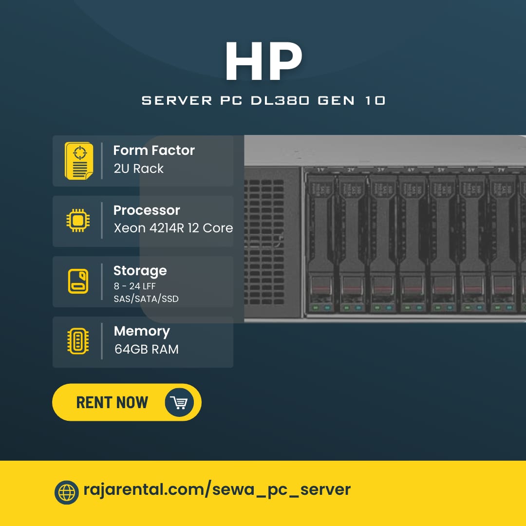 sewa pc server bandung hp dl380 Gen 10